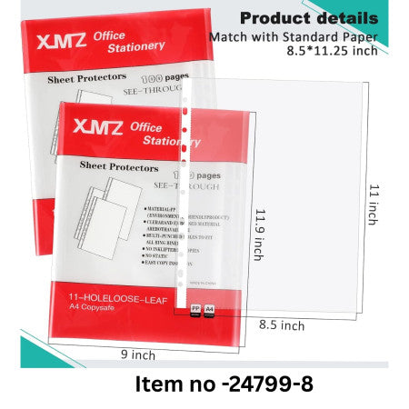 SHEET PROTECTOR 55 MICRON A4 PACK OF 100 PCS