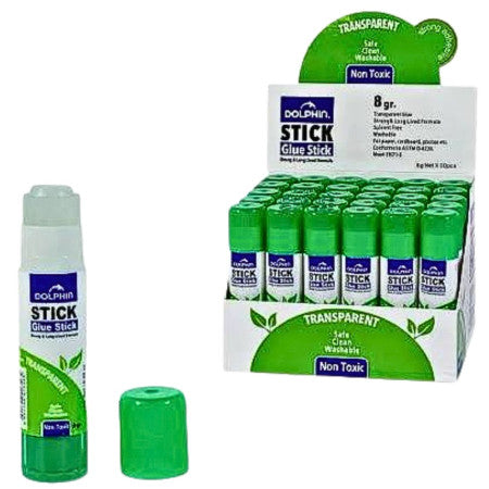 DOLPHIN NON TOXIC PVP GLUE STICK 8 GM -24550-1