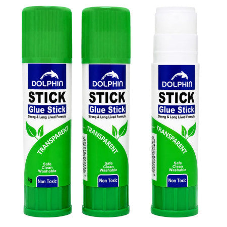 DOLPHIN NON TOXIC PVP GLUE STICK 8 GM -24550-1