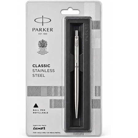 Parker Classic Stainless Steel Chrome Trim Ball Pen - CL001 (MRP-570)