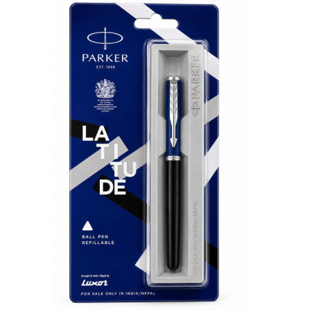 Parker Latitude Standard Chrome Trim Ball Pen (MRP - Rs. 270) LA008