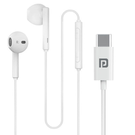 Portronics Conch Theta C - Wired Earphone, White-POR 2749