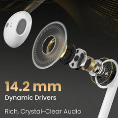 Portronics Conch Theta C - Wired Earphone, White-POR 2749