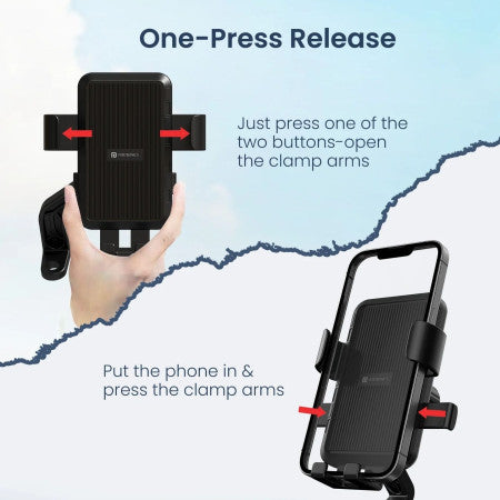 Portronics Mobike 5 - Bike Mobile Holder, Black-POR 2853