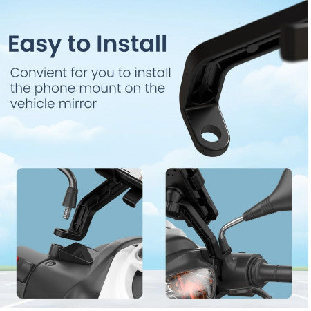 Portronics Mobike 5 - Bike Mobile Holder, Black-POR 2853