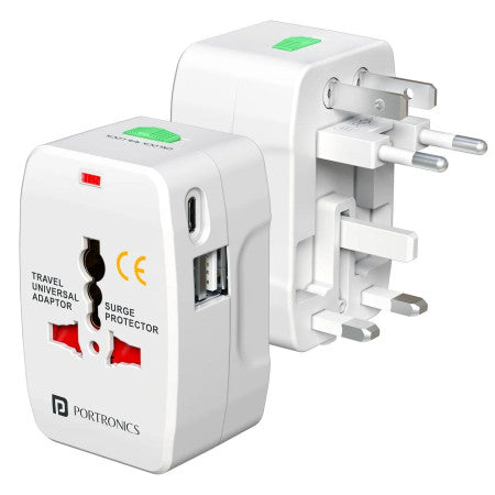 Portronics Juicemmate Go Pro Universal travel Plug 12W - POR3462