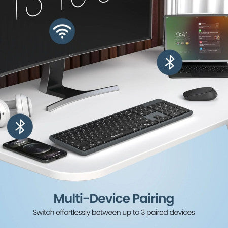 Portronics Akshr Prime Wireless Keyboard With Bluetooth & 2.4GHz Receiver - POR2200