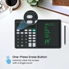 Portronics Ruffpad Calc 2 - LCD Writing Pad With Calculator, Black-POR 2371