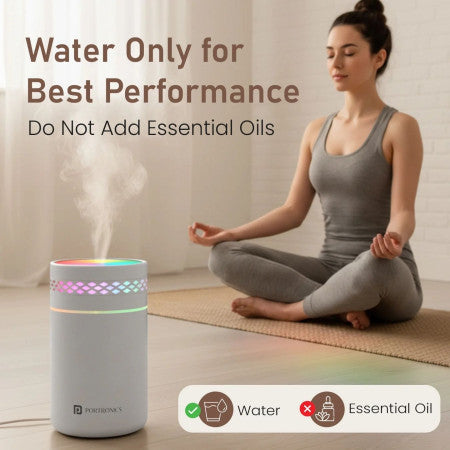 Portronics Magma Lite - H2o Colourful Cool Humidifier, White-POR 3403