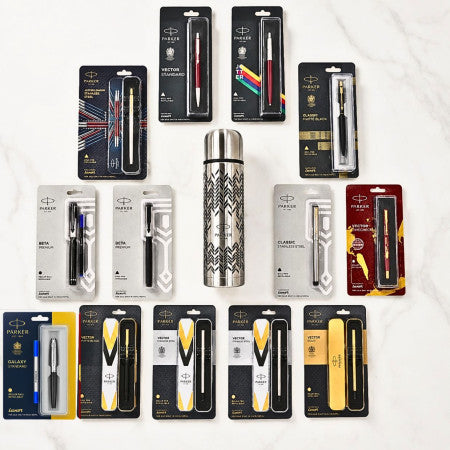 Parker Trade Pack Travel Flask Combo Set (13 Pens + 1 Ltr Bottle)