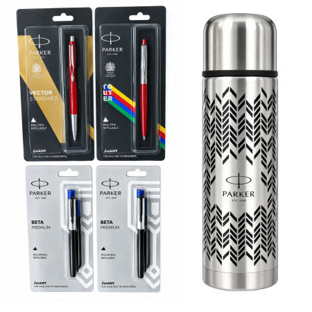 Parker Trade Pack Travel Flask Combo Set (13 Pens + 1 Ltr Bottle)