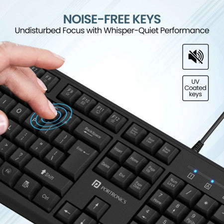 Portronics Ki-Pad 4- Wired Keyboard, Black -POR-2753