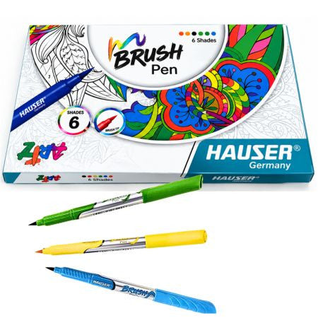 Hauser Brush Pen 6 Shades - Assorted