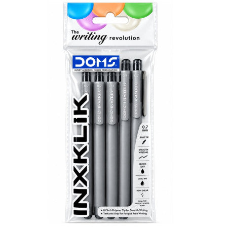 Doms Inxklik Ball Pen 5 PCS Pouch