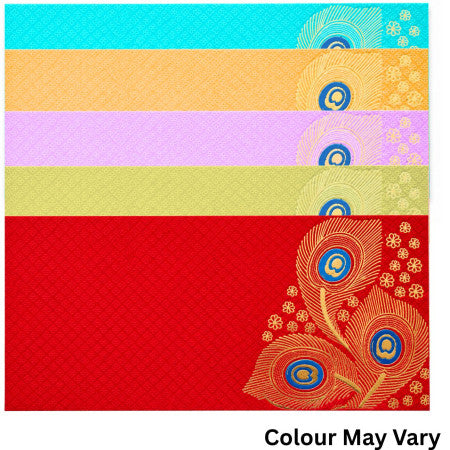 Shagun Peacock Feather Printed Designer Envelope