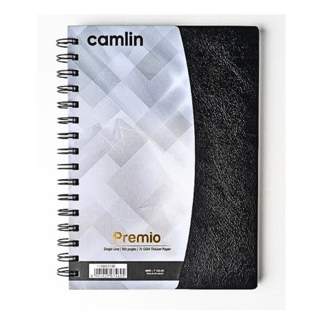 Camlin Premio B5 Wiro Notebook - 25 X 17.6cm 160 Page Single Line ,(PP Cover )(1136303160)