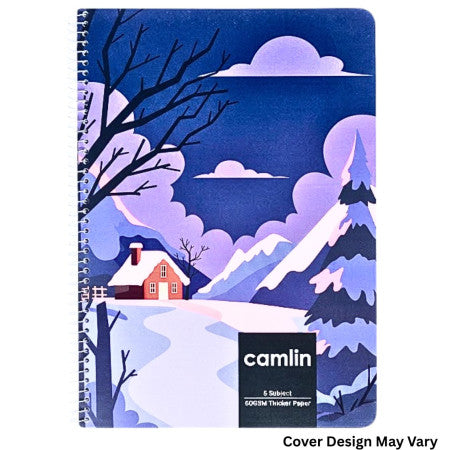 Camlin A4 Spiral Notebook - 29.7 X 21cm 250 Page Single Line ,5 Subject, PP Cover(1195303250)