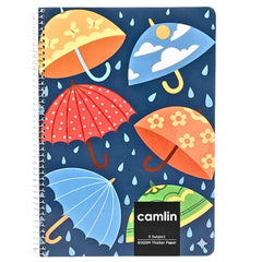 Camlin A4 Spiral Notebook - 29.7 X 21cm 250 Page Single Line ,5 Subject, PP Cover(1195303250)