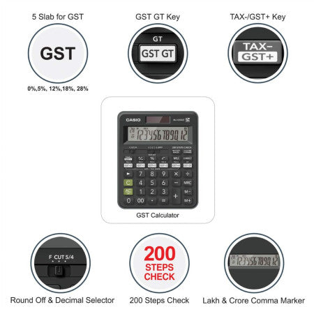 Casio MJ-120 GST Check & Correct Calculator - New