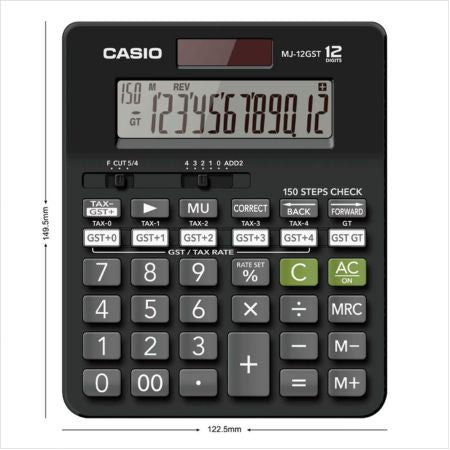 Casio MJ-12GST Desktop Check & Correct GST Calculator- Mrp-545