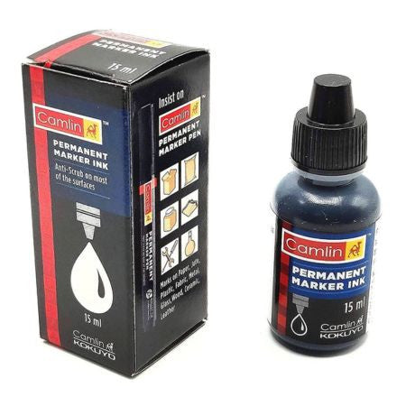 Camlin Permanent Marker Ink 15ml - Black  (mrp-30)
