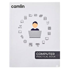 Camlin A4 Computer Practical Book - 26.5 X 21.5cm 104 Page, SL/Unruled, 70Gsm(1175124104)