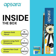 Apsara Gold HB Pencils - Pack of 10 Pencil