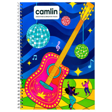 Camlin A4 Spiral Notebook - 29.7 X 21cm 360 Page, Unruled 57gsm (1152601360)