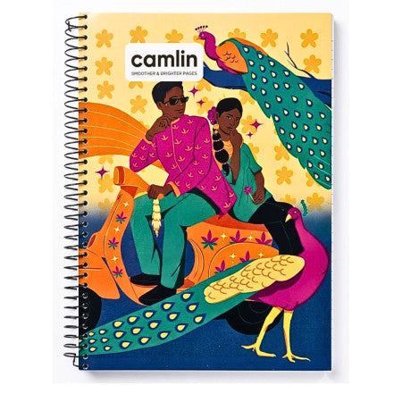Camlin A4 Spiral Notebook - 29.7 X 21cm 360 Page, Single Line, 57gsm (1152603360)