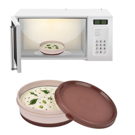 Pratap-Elora Tiffin Stainless Steel Container -225 ML - (Microwave Oven Safe)-HLS-41/42 (Single Piece)