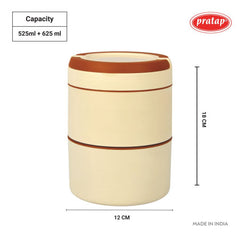 Pratap- 3 Pcs Vienna Insulated Tiffin -525 ml (HLS-50)