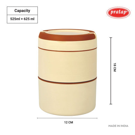 Pratap- 3 Pcs Vienna Insulated Tiffin -525 ml (HLS-50)