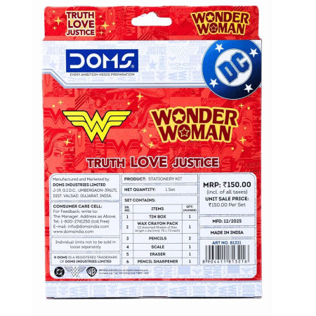 Doms Wonder Woman Stationery Kit
