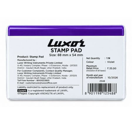 Luxor-2548 Stamp Pad (Small) Violet Ink