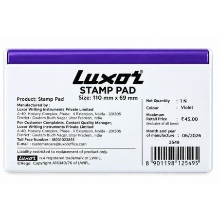 Luxor-2549 Stamp Pad(Medium) Violet-ink