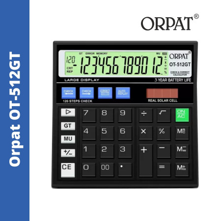 Orpat OT-512GT Check & Correct Calculator (12 Digit)