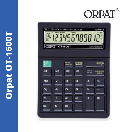 Orpat OT-1600T Check & Correct Calculator (12 Digit)