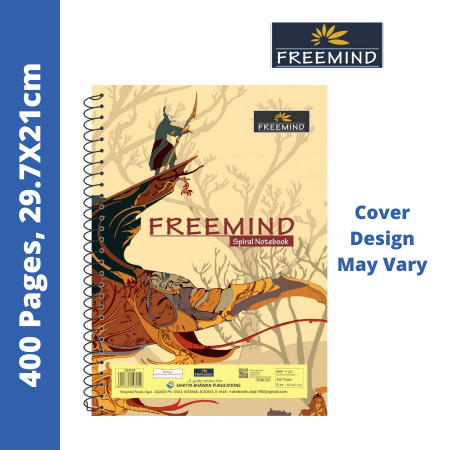 Freemind Notebook - A4 Spiral, Single Line, 400 Pages, 29.7x21cm