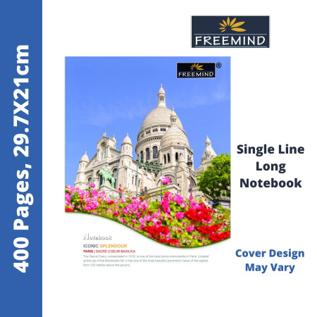 Freemind A4 Register - Single Line, 400 Pages, 29.7x21cm (700380)