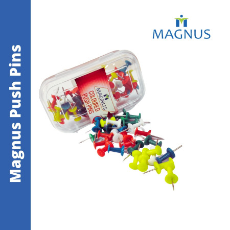 Magnus Coloured Push Pins - 50pcs (1402)