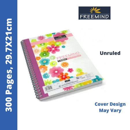 Freemind A4 Register - Spiral, Unruled, 300 Pages, 29.7x21cm (704911)