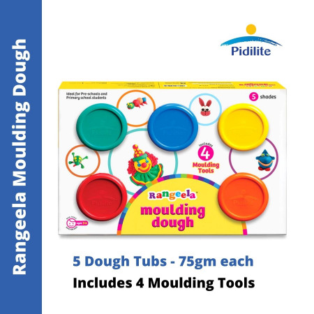 Pidilite Rangeela Moulding Dough Kit - 5 Dough Tubs, 75gm each