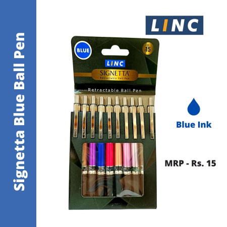 Linc Signetta Ball Pen Card - Blue