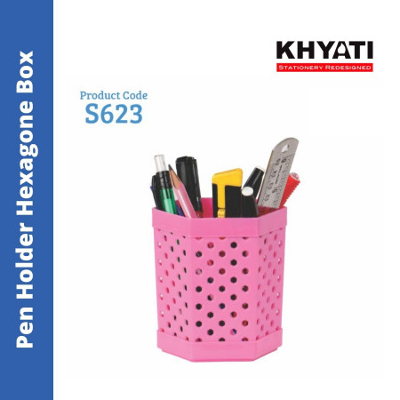 Khyati Pen Holder Hexagone Box S623