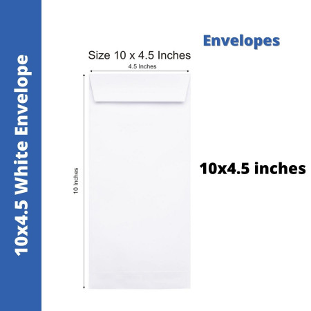 White Envelope - 10x4.5 inches