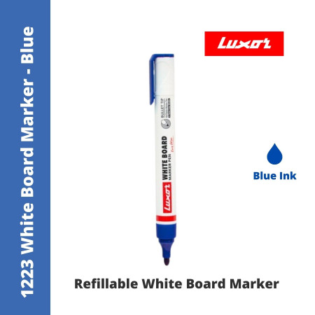 Luxor 1223 White Board Marker - Blue