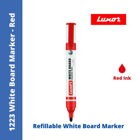 Luxor 1223 White Board Marker - Red