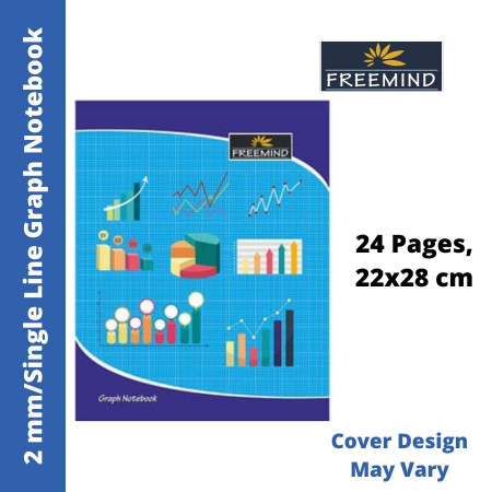 Freemind 2mm, Single Line Graph Notebook - 32 Pages, 22x28 cm (702201)
