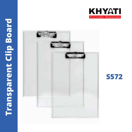 Khyati Transparent Exam Clip Board S572