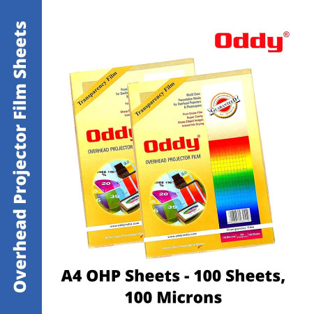 Oddy A4 Overhead Projector Film (OHP) - Pack of 100 Sheets, 100 Microns (CT100A4100)